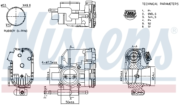 NISSENS 955094 Throttle Body