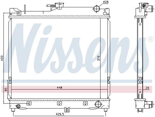 NISSENS 64162 Radiator, engine cooling