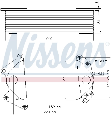 NISSENS 91139 Oil Cooler, engine oil