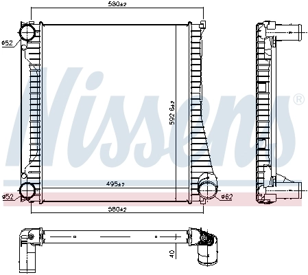 NISSENS 96422 Charge Air Cooler