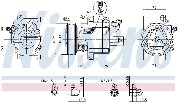 NISSENS 89399 Compressor, air conditioning