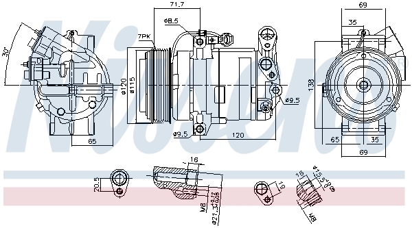 Compressor, air conditioning ** FIRST FIT ** 890910