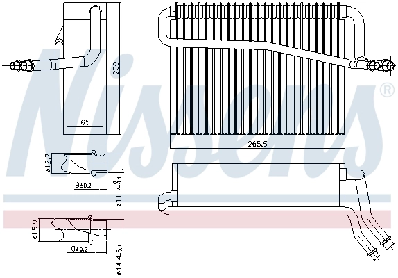 NISSENS 92091 Evaporator, air conditioning