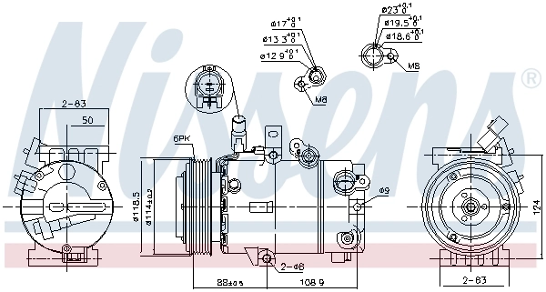 NISSENS 890242 Compressor, air conditioning