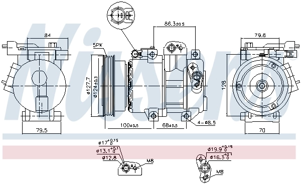 Compressor, air conditioning ** FIRST FIT ** 890232
