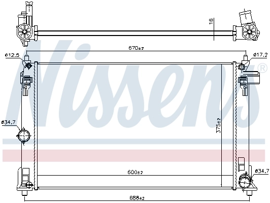 Radiator, engine cooling 606838