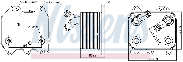 NISSENS 90995 Oil Cooler, engine oil