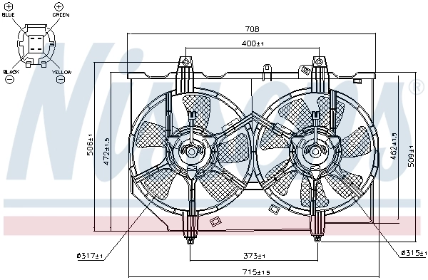 NISSENS 85279 Fan, engine cooling