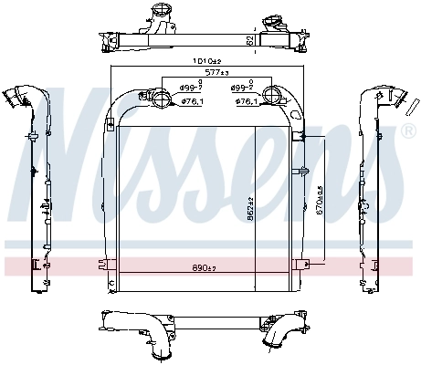 NISSENS 961440 Charge Air Cooler