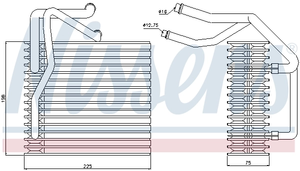 Evaporator, air conditioning 92205