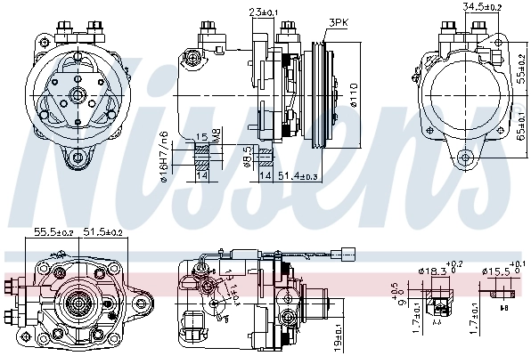 Compressor, air conditioning ** FIRST FIT ** 89163