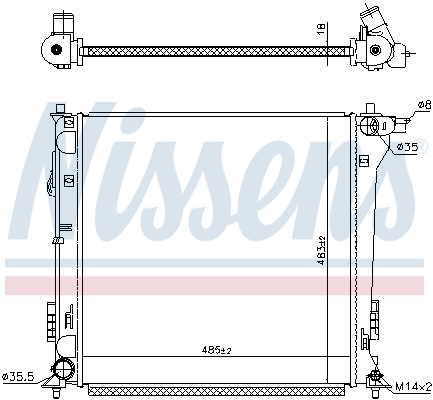 NISSENS 606098 Radiator, engine cooling