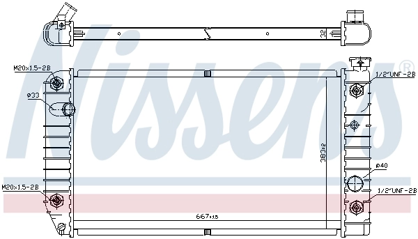 NISSENS 60968 Radiator, engine cooling