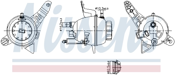 NISSENS 996390 Expansion Tank, coolant