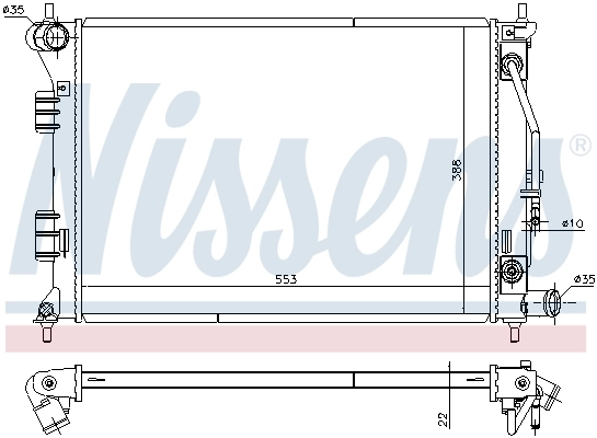 NISSENS 675014 Radiator, engine cooling