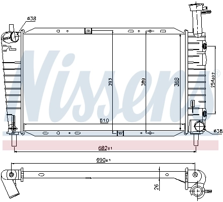 NISSENS 62065 Radiator, engine cooling