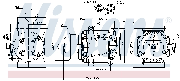 Compressor, air conditioning ** FIRST FIT ** 89241