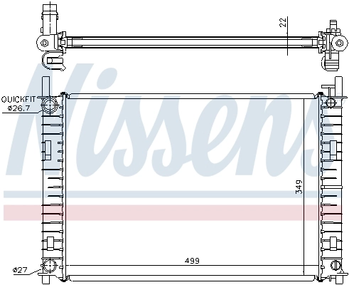 Radiator, pendingin mesin ** FIRST FIT ** 62027A