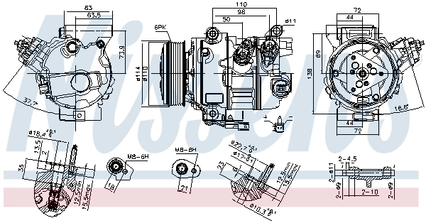 Compressor, air conditioning ** FIRST FIT ** 890791