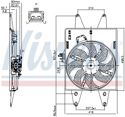 NISSENS 85126 Fan, engine cooling
