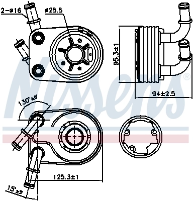 Oil Cooler, engine oil ** FIRST FIT ** 90794