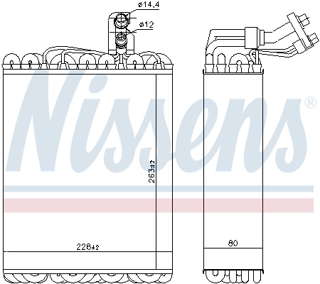 NISSENS 92135 Evaporator, air conditioning