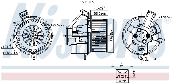 NISSENS 87691 Interior Blower