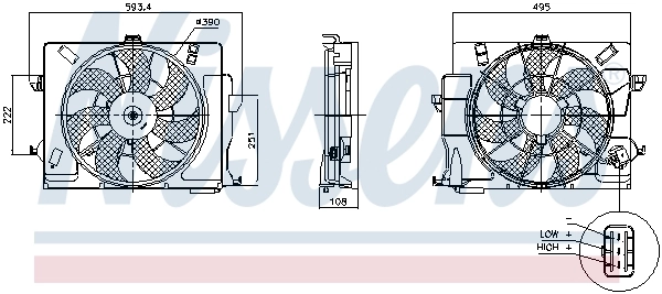 Fan, engine cooling 850049
