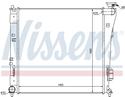 NISSENS 67606 Radiator, engine cooling