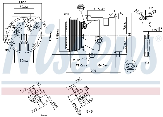 Compressor, air conditioning ** FIRST FIT ** 89587