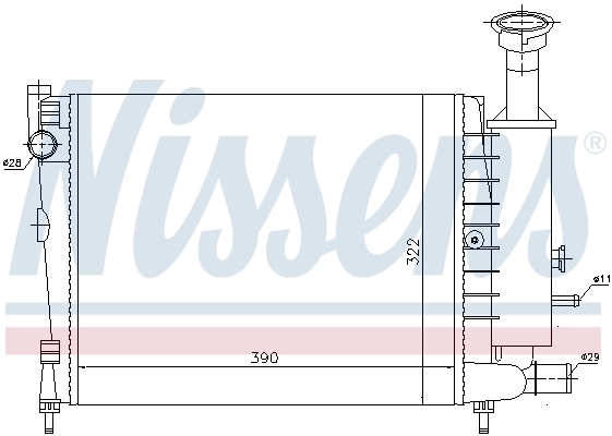 NISSENS 61354 Radiator, engine cooling
