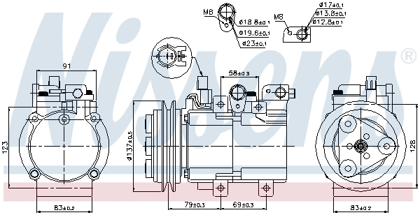 NISSENS 89282 Compressor, air conditioning