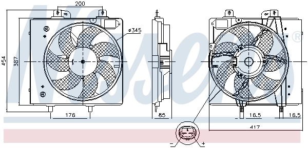 Fan, engine cooling 850087