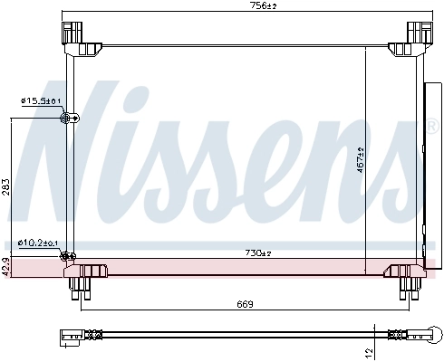 NISSENS 941147 Condenser, air conditioning