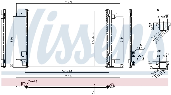 NISSENS 940986 Condenser, air conditioning