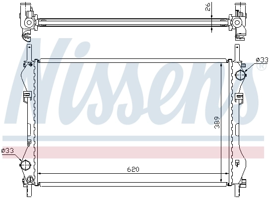 Radiator, engine cooling 62044A
