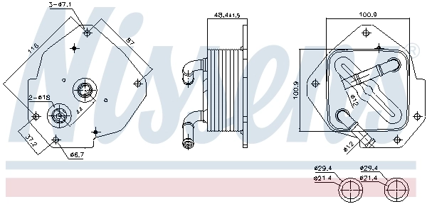 Oil Cooler, engine oil 91456