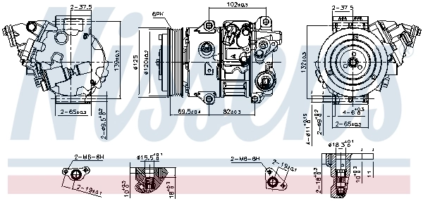Compressor, air conditioning ** FIRST FIT ** 890805