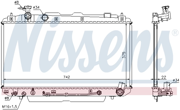 Radiator, engine cooling ** FIRST FIT ** 64644A