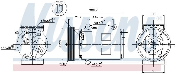 Compressor, air conditioning ** FIRST FIT ** 89072
