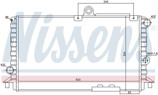 NISSENS 60018 Radiator, engine cooling