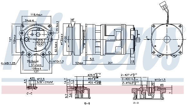 NISSENS 890369 Compressor, air conditioning