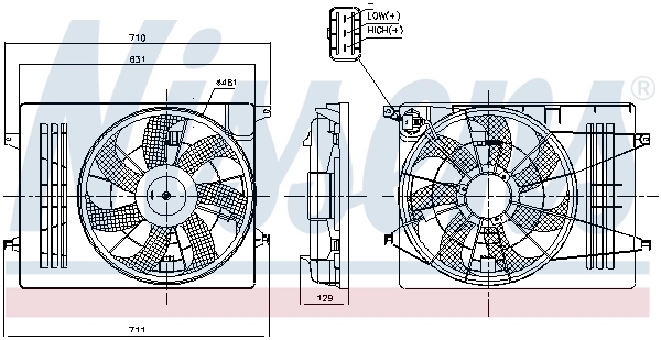 NISSENS 850006 Fan, engine cooling