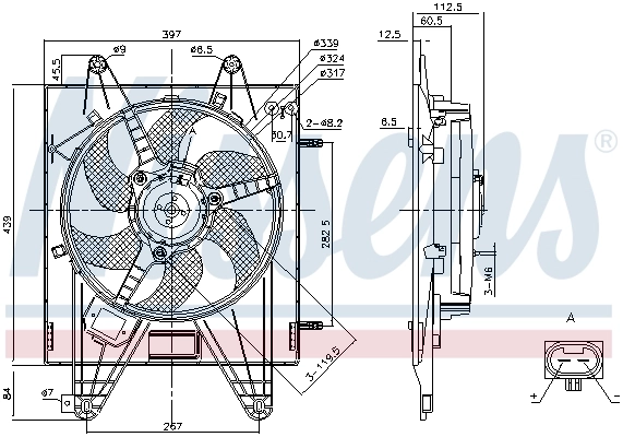 Fan, engine cooling 85166