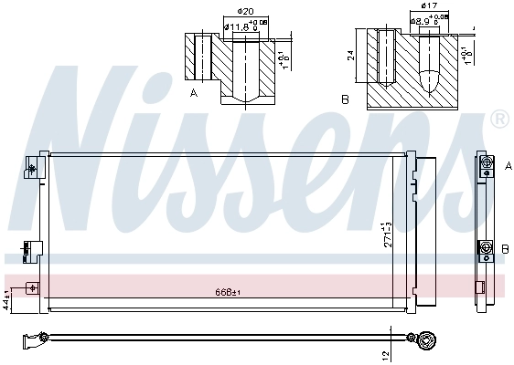 NISSENS 940791 Condenser, air conditioning