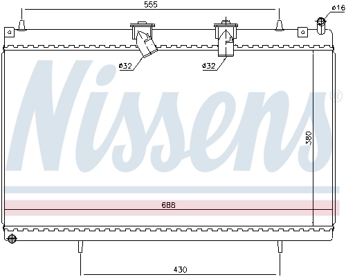 Radiator, engine cooling 636003