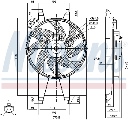 Fan, engine cooling 85767