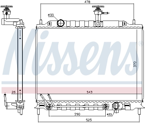 NISSENS 606221 Radiator, engine cooling