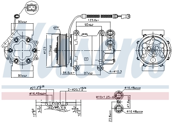 Compressor, air conditioning ** FIRST FIT ** 89339