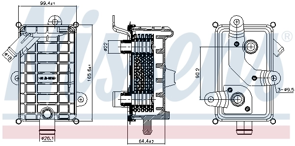Oil Cooler, engine oil ** FIRST FIT ** 90895